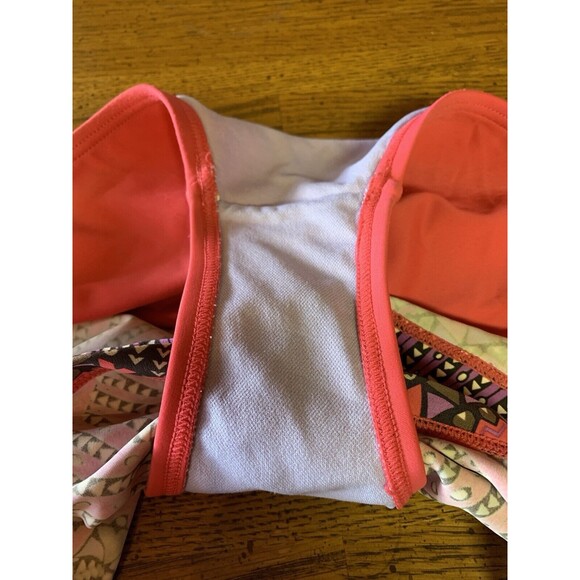 prAna Sz Small High Rise Swim Skirt Swimsuit Pink Purple Spring Break Gym EUC - Picture 11 of 11